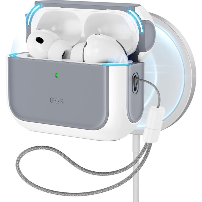 Etui ESR Orbit HaloLock MagSafe do Apple AirPods Pro 3 Biało-szary