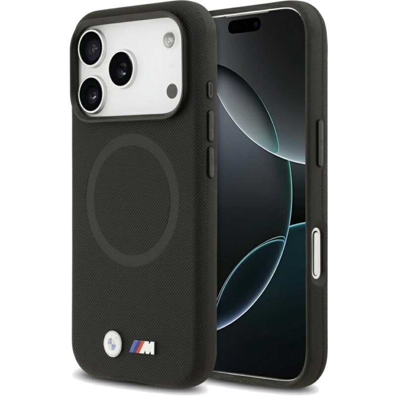 Etui BMW M FW Metal Logo MagSafe do Apple iPhone 17 Pro Czarny