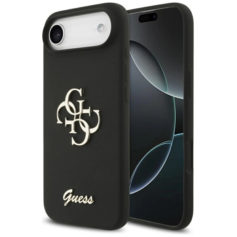 Guess Silicone Big 4G Script do iPhone Air czarny