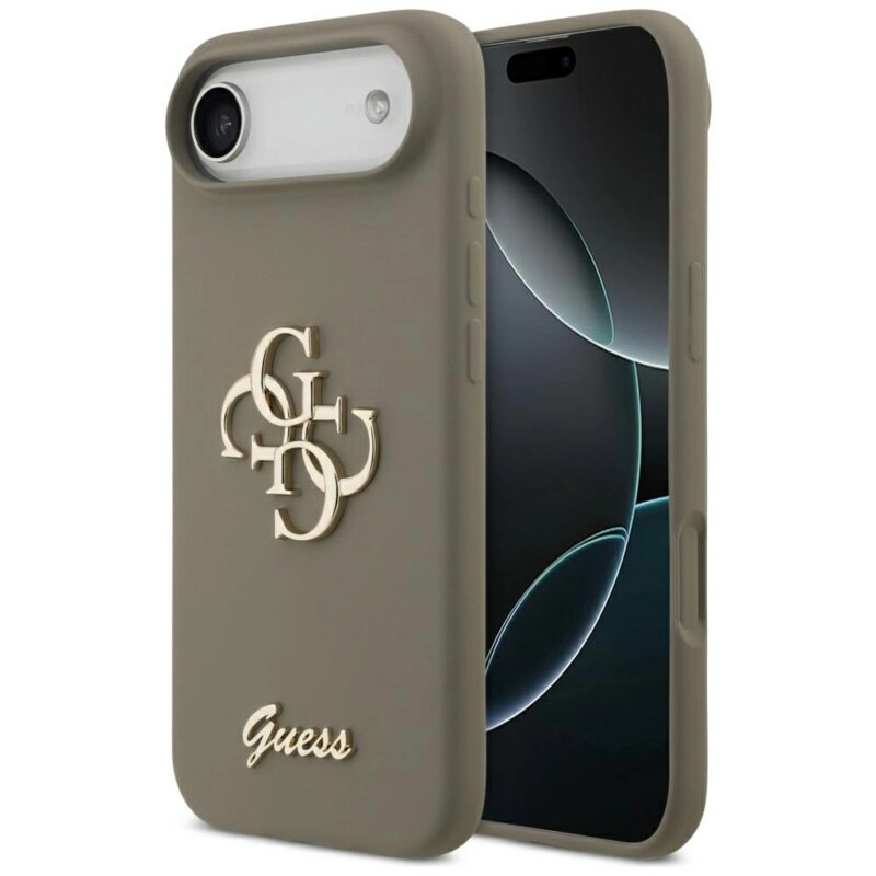 Etui GUESS Silicone Big 4G Script do Apple iPhone Air Brązowy