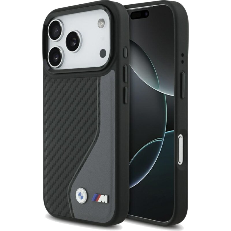 Etui BMW M Carbon Logo MagSafe do Apple iPhone 17 Pro Antracyt