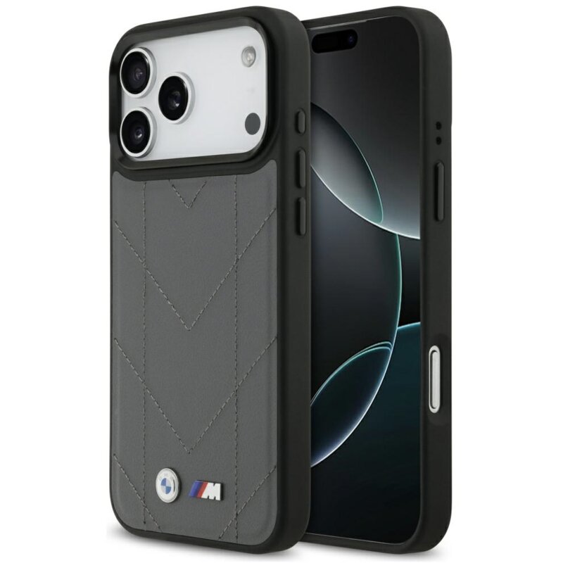 Etui BMW M Quilted Logo MagSafe do Apple iPhone 17 Pro Max Antracyt