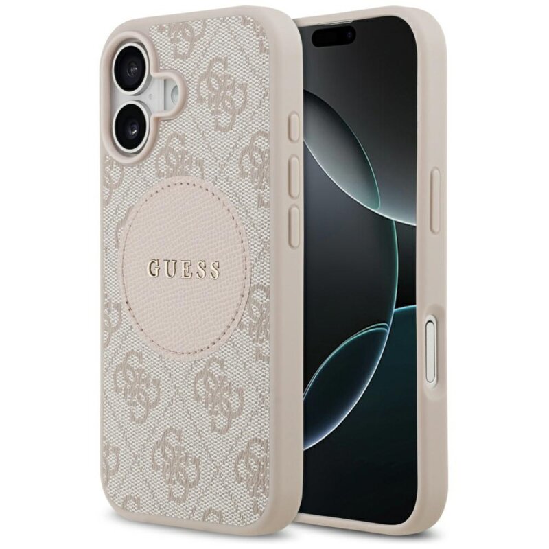Guess 4G Circle Classic Logo MagSafe do iPhone 17 Różowy
