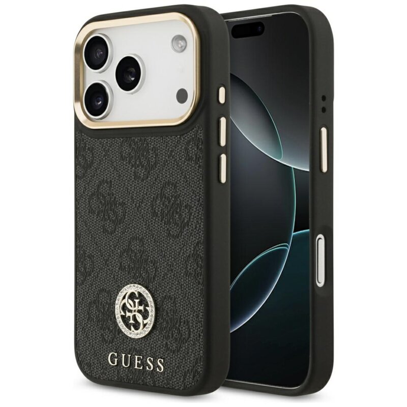 Guess 4G Strass Logo MagSafe do iPhone 17 Pro czarny