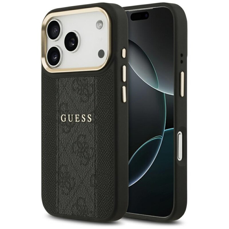 Etui GUESS 4G Stripe MagSafe do Apple iPhone 17 Pro Czarny