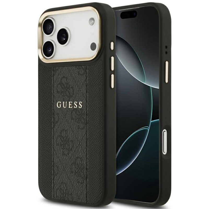 Guess 4G Stripe MagSafe do iPhone 17 Pro Max czarny