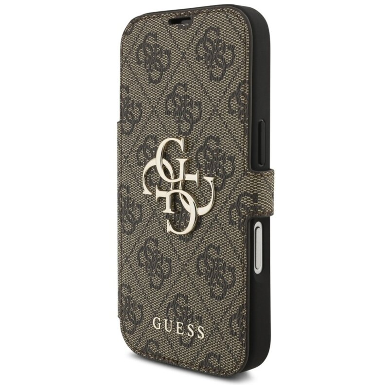 Guess Book 4G Metal Logo do iPhone 17 Pro Brązowy