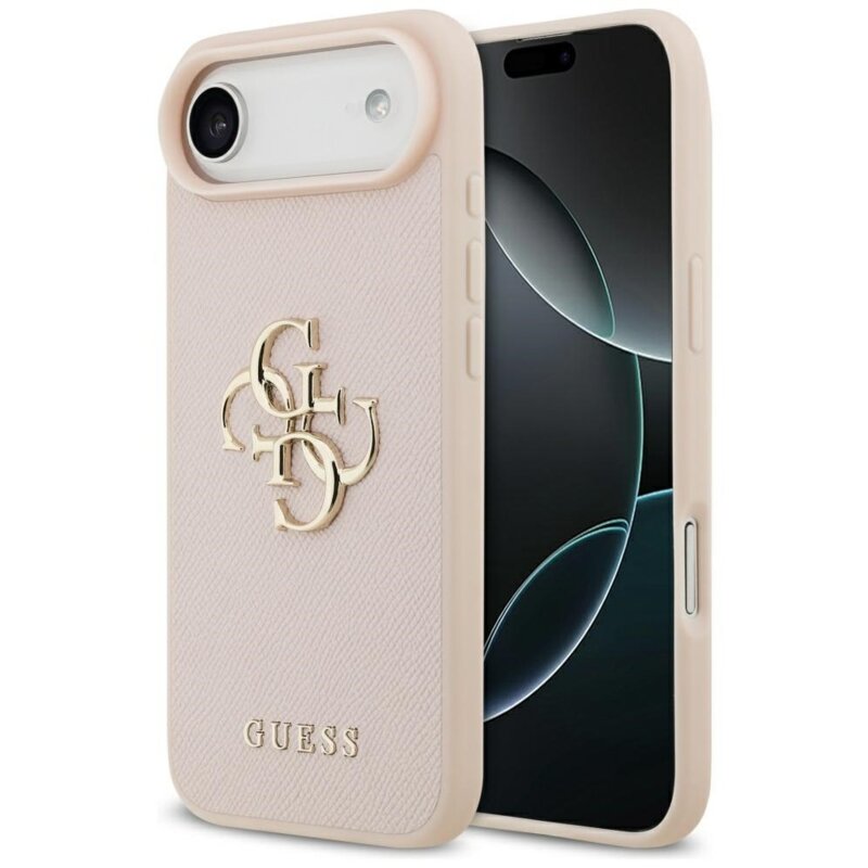 Guess Grained Big 4G & Classic Logo do iPhone Air różowy