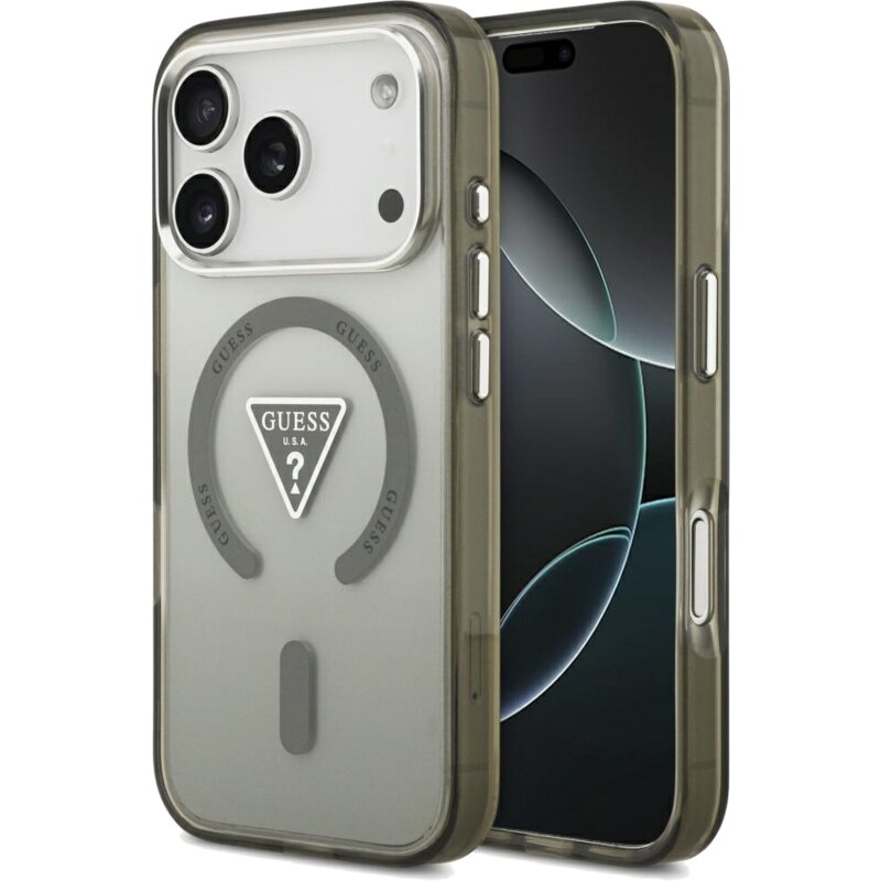 Guess IML Gradient Triangle Logo MagSafe do iPhone 17 Pro khaki