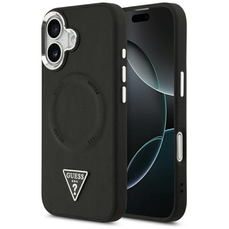 Guess Triangle Logo MagSafe do iPhone 17 czarny