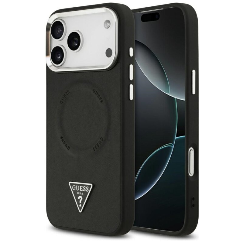 Guess Triangle Logo MagSafe do iPhone 17 Pro czarny