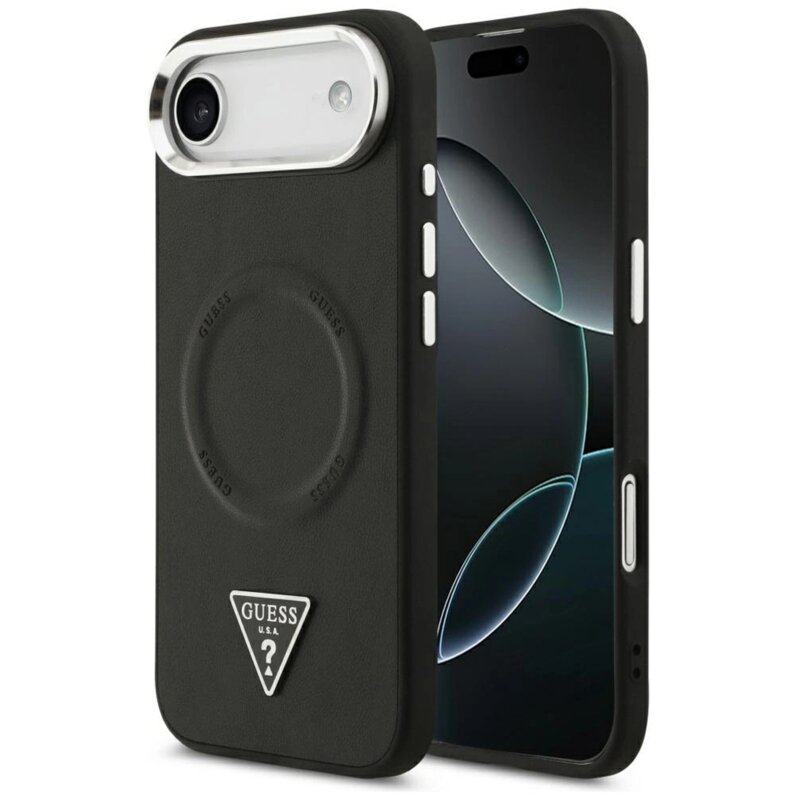 Etui GUESS Triangle Logo MagSafe do Apple iPhone Air Czarny
