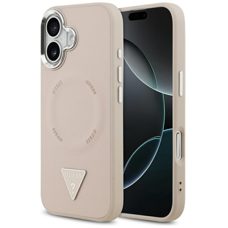 Guess Triangle Logo MagSafe do iPhone 17 Różowy