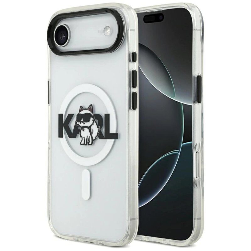 Karl Lagerfeld IML Choupette Sketch Logo MagSafe do iPhone Air Przezroczysty