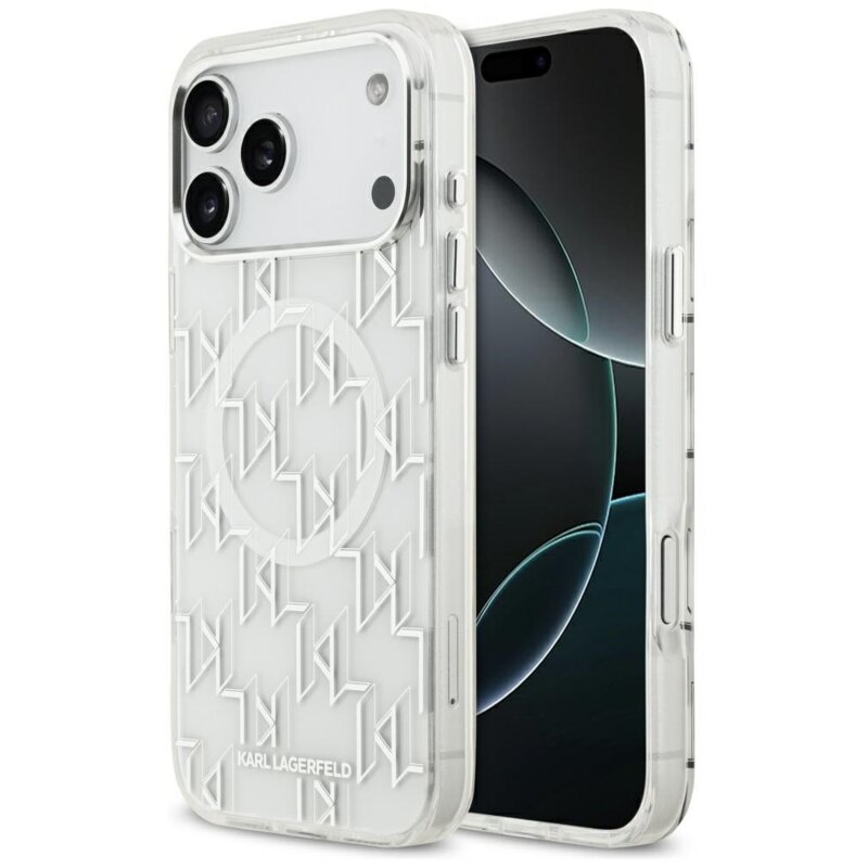 Karl Lagerfeld IML KL Monogram MagSafe do iPhone 17 Pro Max Biały