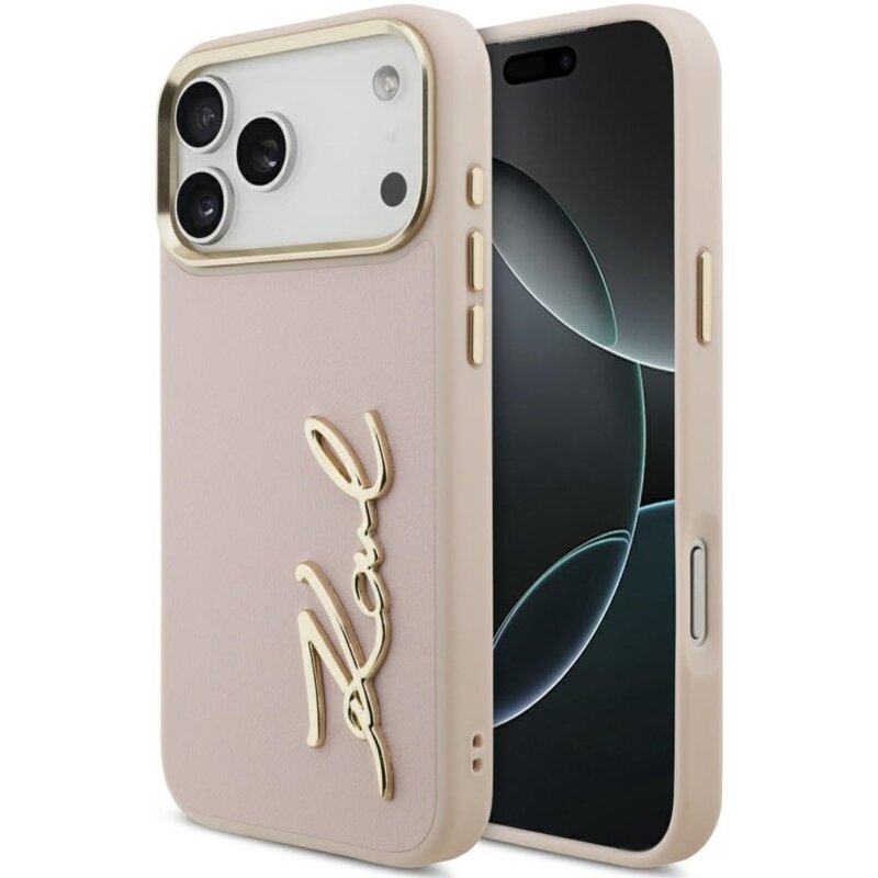 Karl Lagerfeld Karl Script Logo do iPhone 17 Pro Różowy