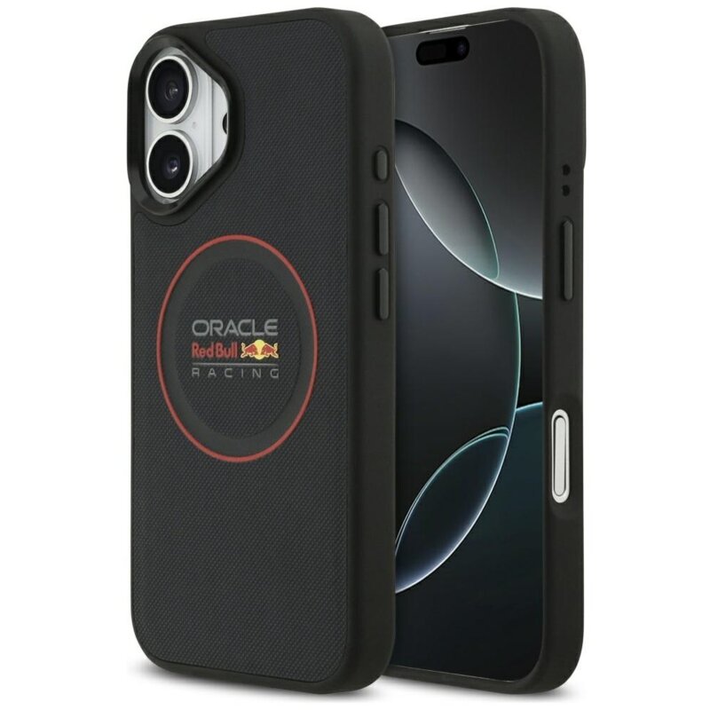 Red Bull Racing Meshed Red Ring & Metal Buttons MagSafe do iPhone 17 Granatowy