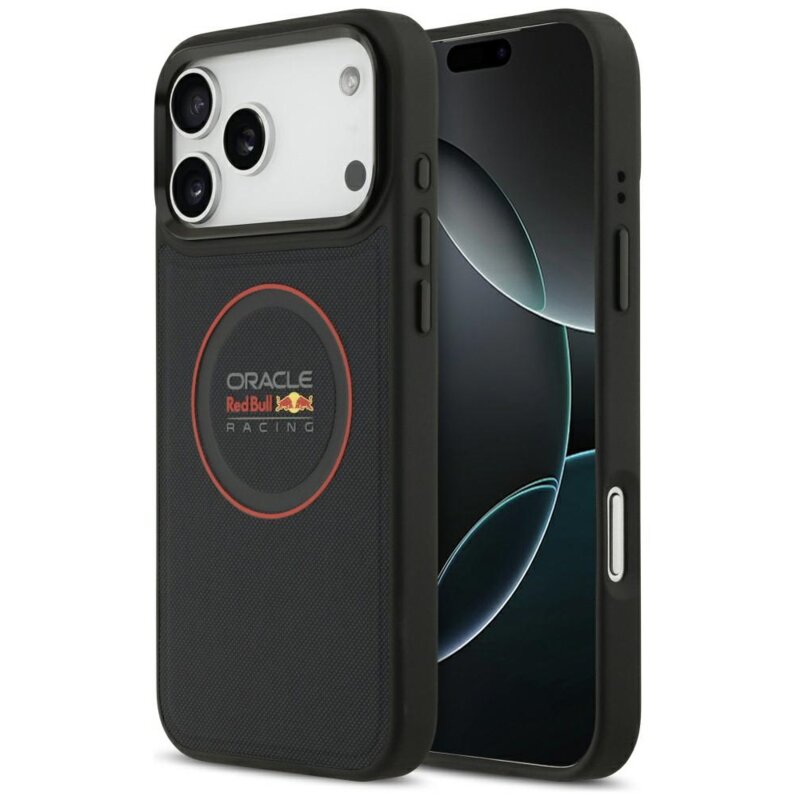 Red Bull Racing Meshed Red Ring & Metal Buttons MagSafe do iPhone 17 Pro Max Granatowy
