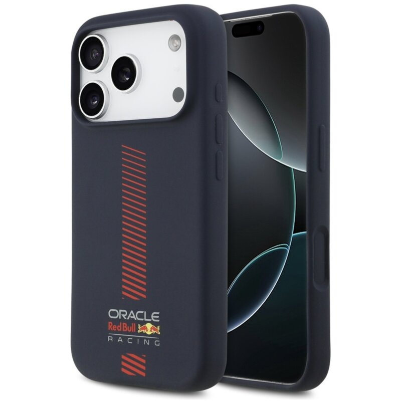 Red Bull Racing Silicone Powerbar MagSafe do iPhone 17 Pro Max Granatowy