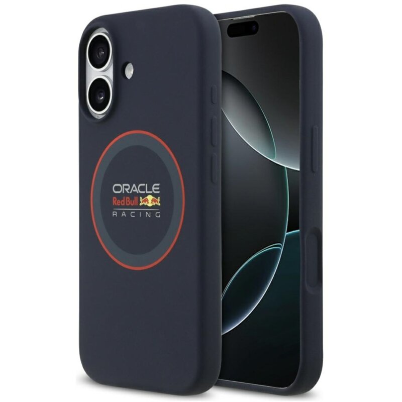 Red Bull Racing Silicone Red Ring MagSafe do iPhone 17 Granatowy