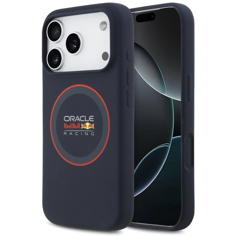 Red Bull Racing Silicone Red Ring MagSafe do iPhone 17 Pro Granatowy
