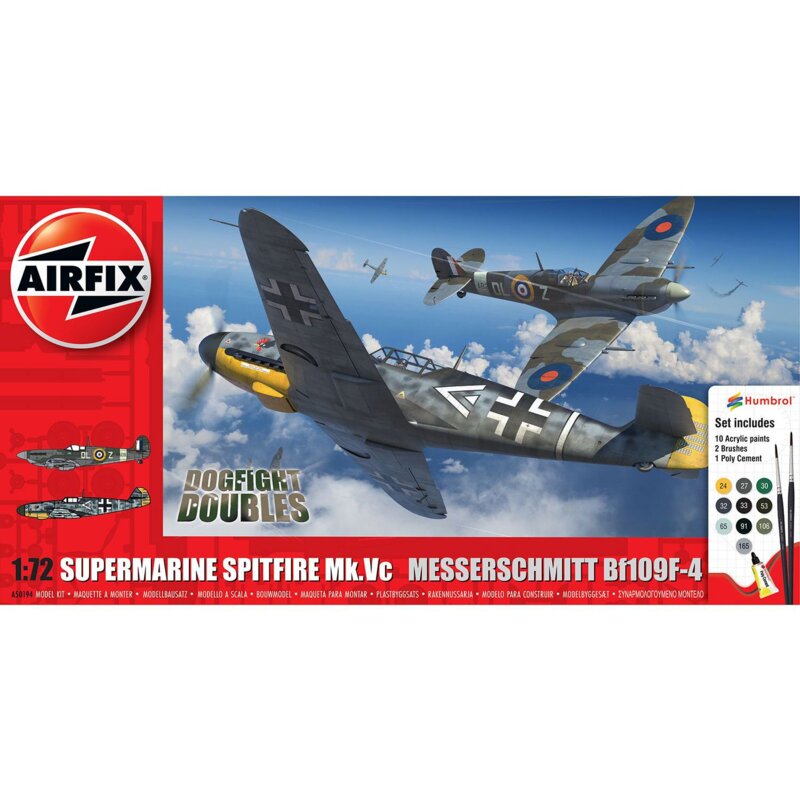 Airfix A50194 Gift Set Samoloty Spitfire Mk.Vc vs Bf109F-4 Skala 1:72