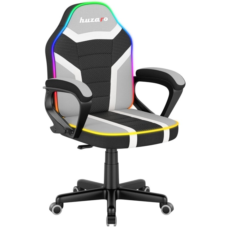 Fotel gamingowy HUZARO Ranger 1.0 RGB Czarno-szary