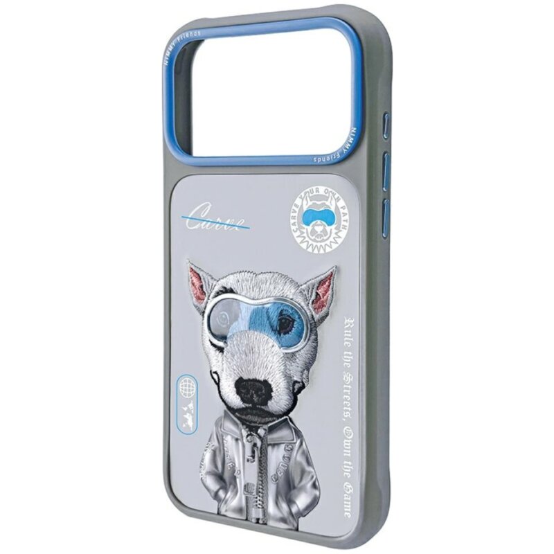 Etui NIMMY Cool&Cute 2.0 Dog do Apple iPhone 17 Pro Szary