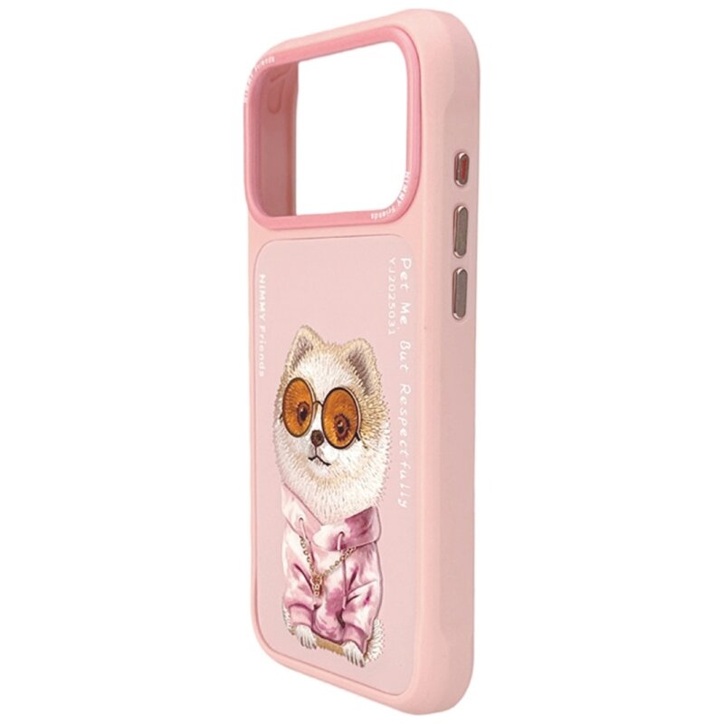 Zdjęcia - Etui  NIMMY Glasses Cool Dog do Apple iPhone 17 Pro Różowy