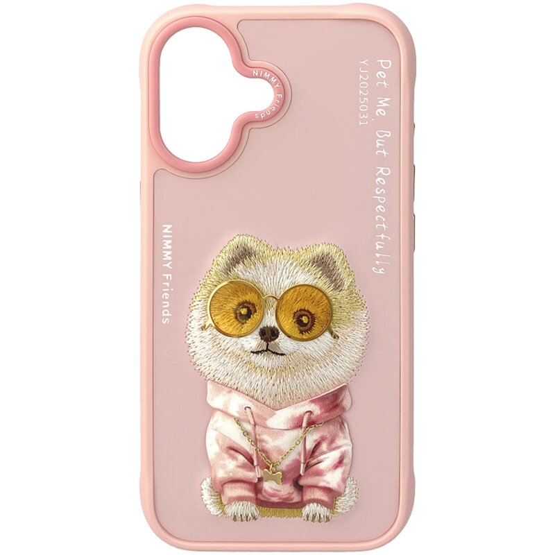 Etui NIMMY Glasses Cool Dog do Apple iPhone 17 Różowy