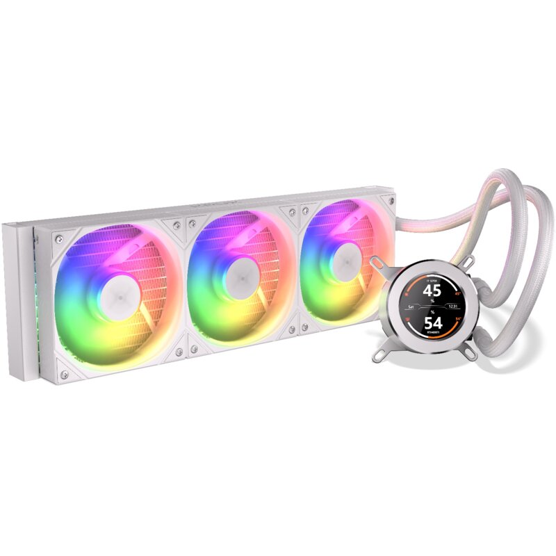 KRUX HydroGlance 360 ARGB LCD White 3x120mm