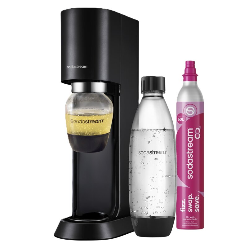 Saturator SODASTREAM Mix Czarny z możliwością gazowania dowolnego napoju