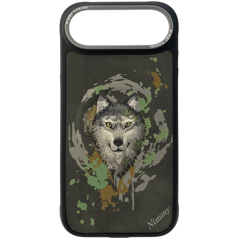 Etui NIMMY Wilk MagSafe do Apple iPhone Air Ciemnoszary
