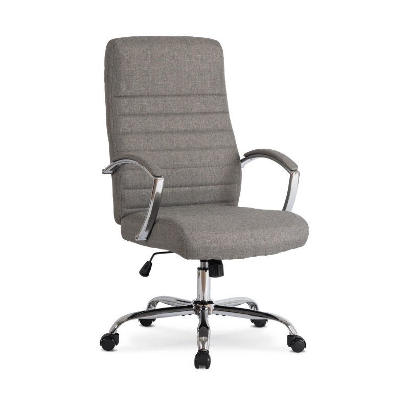 Fotel Biurowy Obrotowy Krzesło Do Biurka Komputer Ergonomiczny Szary RENES