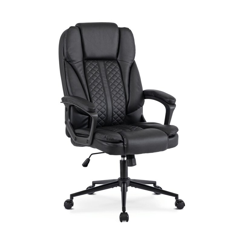 Fotel Biurowy Obrotowy Krzesło Do Biurka Ergonomiczny Czarny PHONIX
