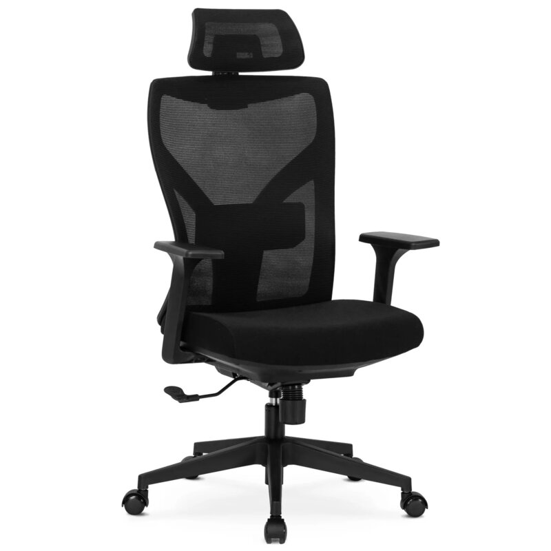 Fotel Biurowy Obrotowy Ergonomiczny Czarny SPIRAL Krzesło Obrotowe Biurowe