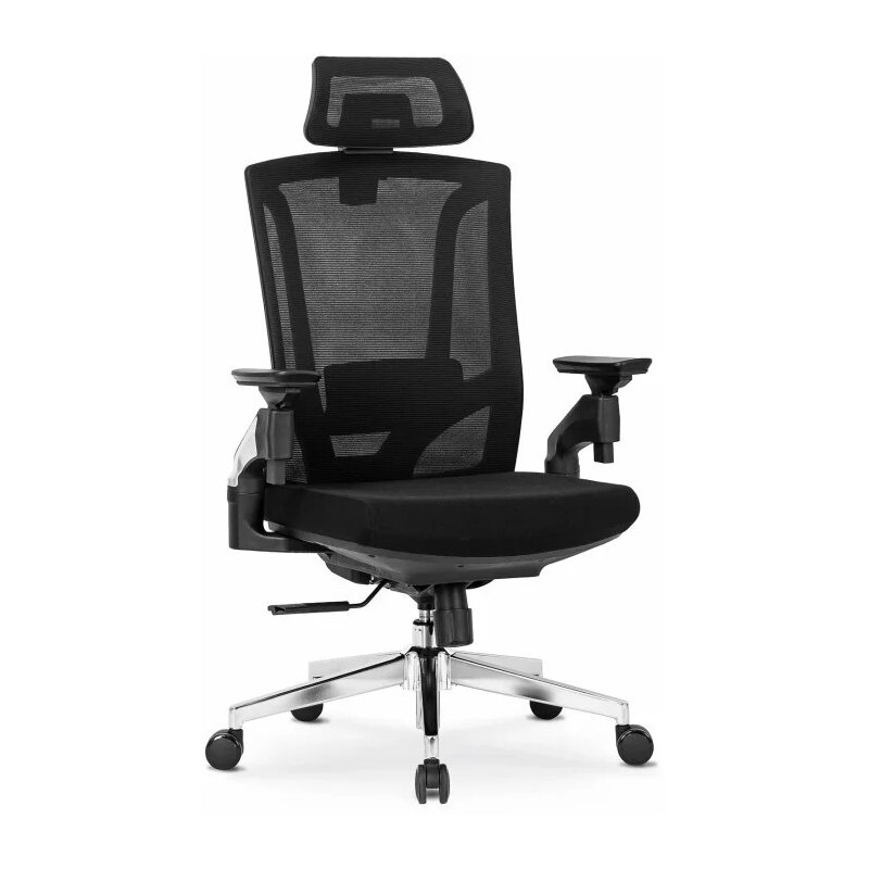 Krzesło Obrotowe Biurowe Fotel Ergonomiczny Biurowy Obrotowy Czarny WILLY