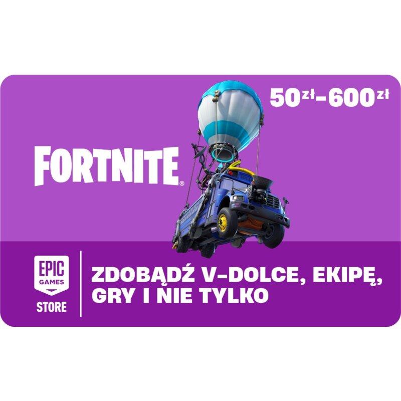 Karta podarunkowa EPIC GAMES Fortnite 50-600 PLN