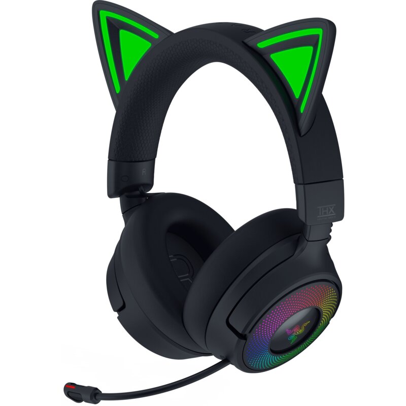 Słuchawki RAZER Kraken Kitty V3 Pro Czarno-zielony