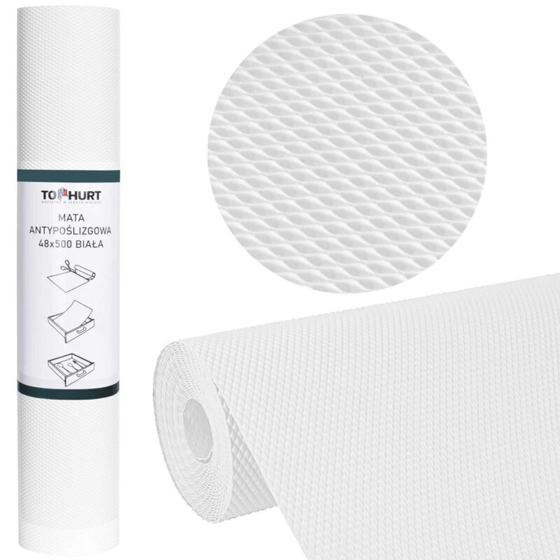 Mata antypoślizgowa GOCKOWIAK Halve 48 x 500 cm Biały