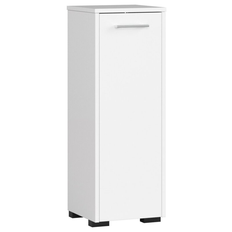 Szafka łazienkowa AKORD FIN Biała 30 cm 1 drzwi kolor Biały mat 2 półki 30x30x82 cm