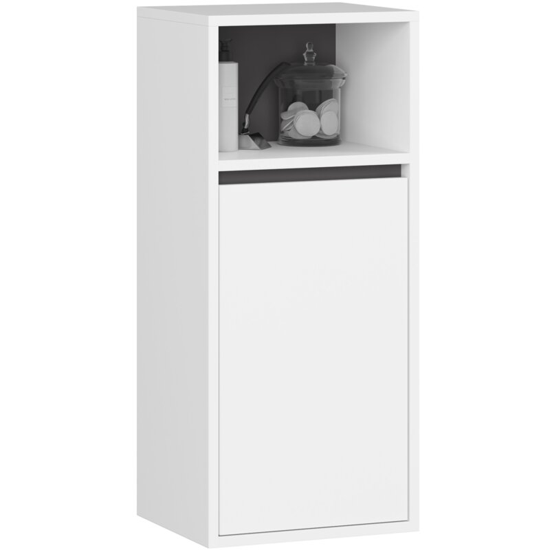 Szafka Åazienkowa wiszÄ ca AKORD VAMI BiaÅa, Grafit Szary 35 cm 1 drzwi 3 póÅki 35x80x30 cm