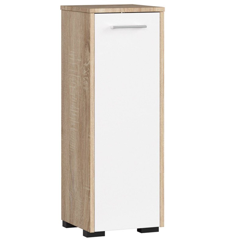 Szafka Åazienkowa AKORD FIN DÄ b Sonoma 30 cm 1 drzwi kolor BiaÅy mat 2 póÅki 30x30x82 cm