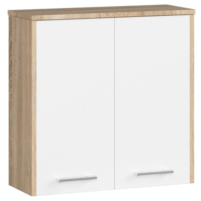 Szafka Åazienkowa AKORD FIN DÄ b Sonoma 60 cm 2 drzwi kolor BiaÅy mat 2 póÅki 60x22,5x60 cm