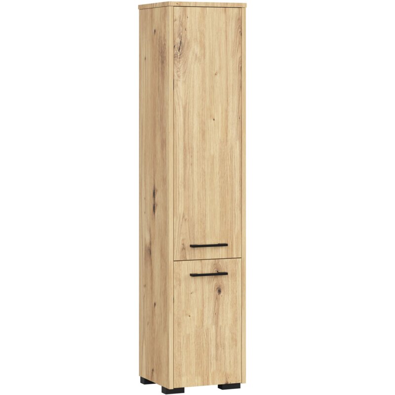 SÅupek Åazienkowy AKORD FIN DÄ b Artisan 30 cm 2 drzwi kolor DÄ b Artisan mat 5 póÅek 30x30x140 cm