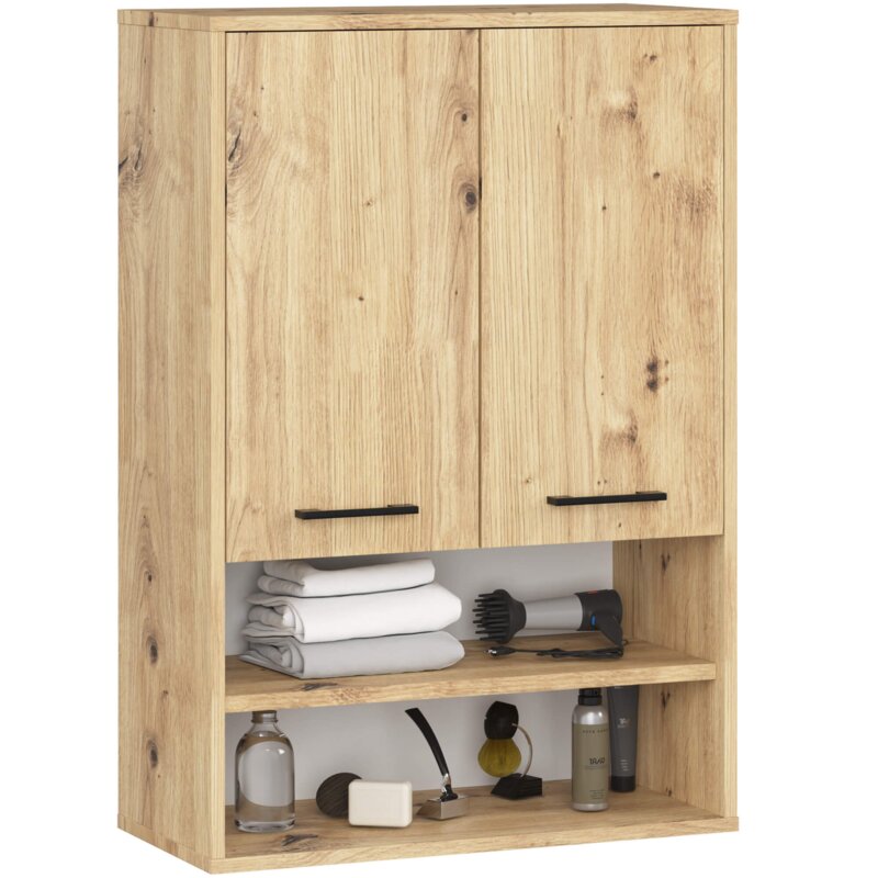 Szafka Åazienkowa wiszÄ ca AKORD FIN DÄ b Artisan 64 cm 2 drzwi 4 póÅki 64x30x94 cm