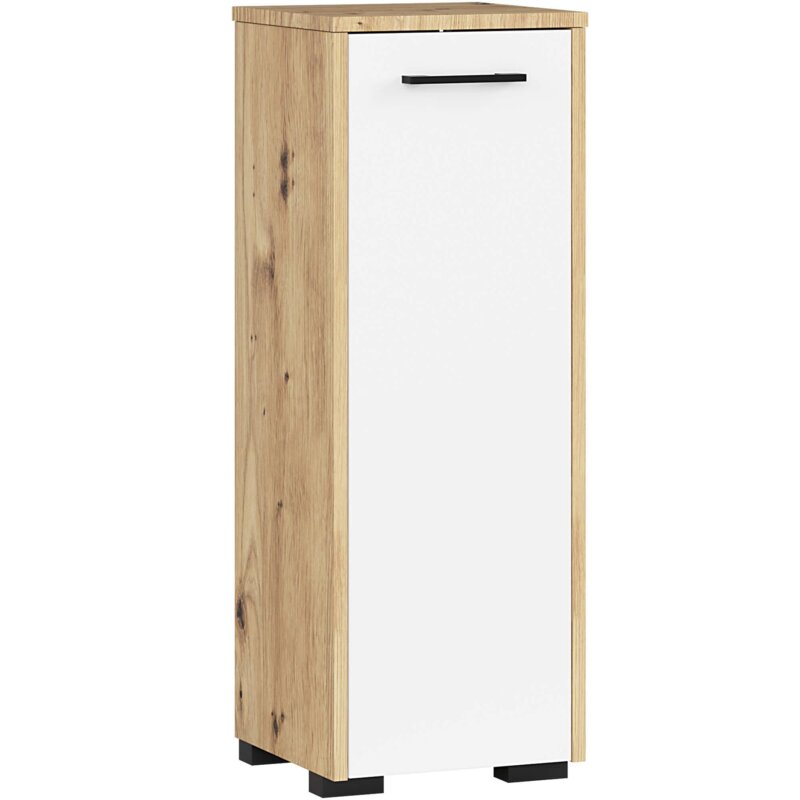 Szafka Åazienkowa AKORD FIN DÄ b Artisan 30 cm 1 drzwi kolor BiaÅy mat 2 póÅki 30x30x85 cm