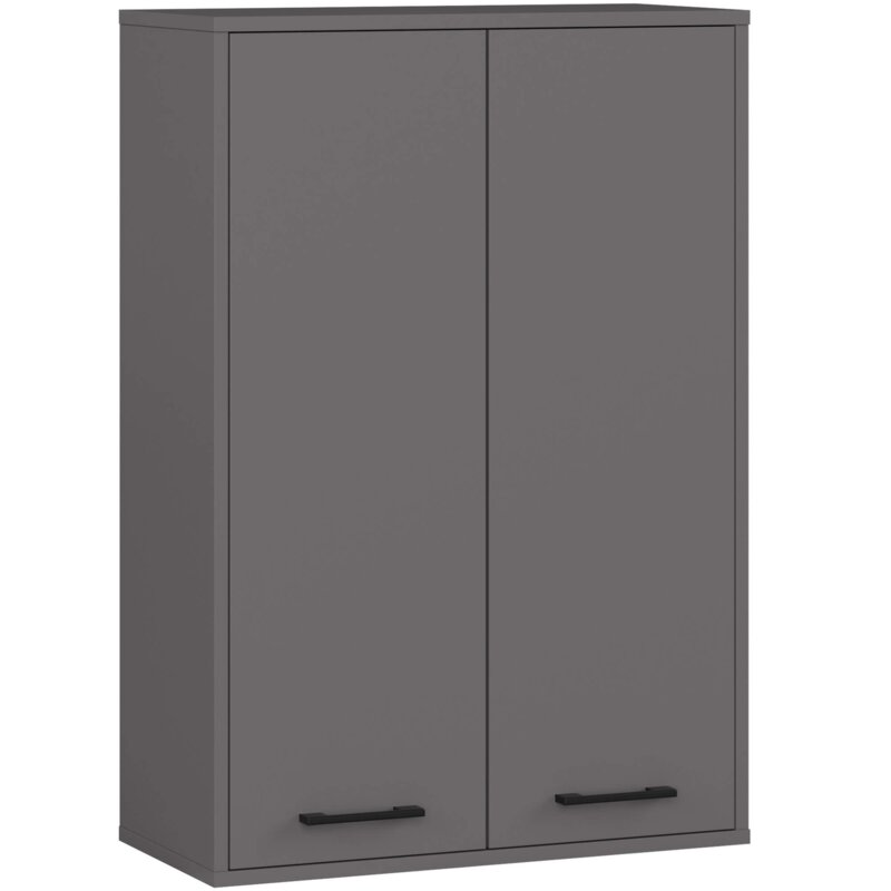 Szafka Åazienkowa wiszÄ ca AKORD FIN Grafit Szary 64 cm 2 drzwi 64x30x94 cm