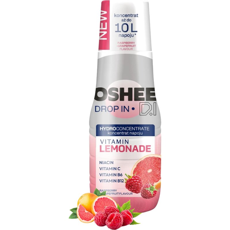 Hydrokoncentrat OSHEE DROP IN Vitamin Lemonade Malina i Grejpfrut 500 ml