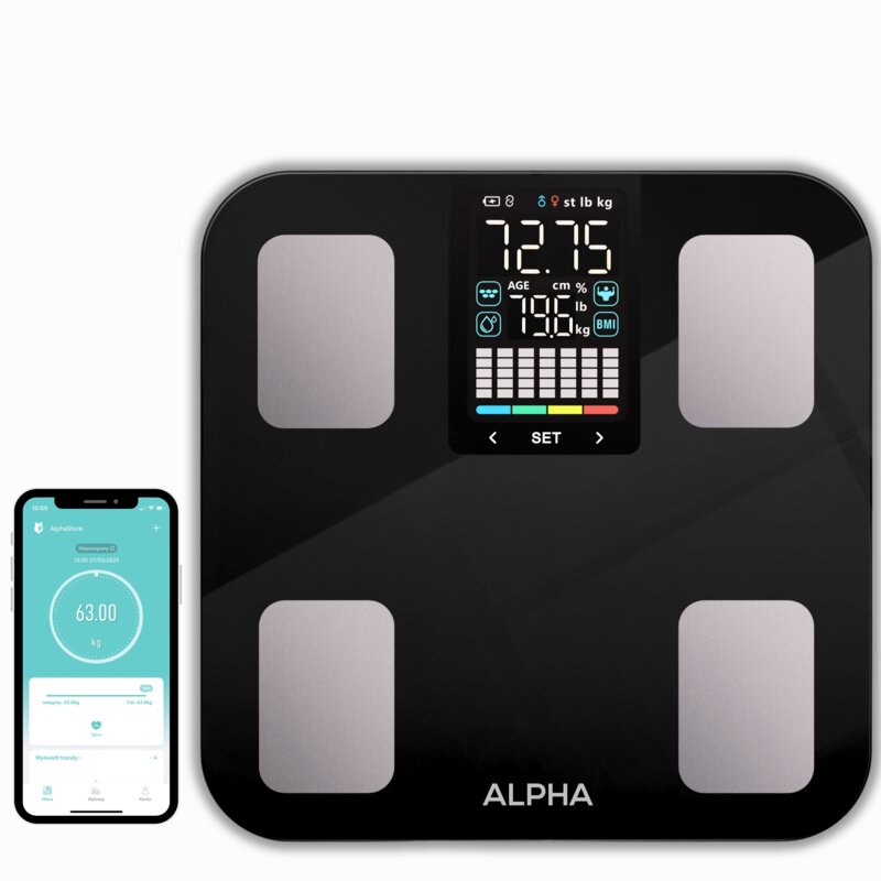 Waga łazienkowa ALPHA Smart Scale PRO 3 SCP-03